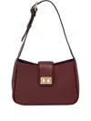 Geox Tuck-lock Fastening Shoulder Bag In Burgundy