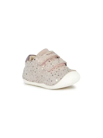 Geox Babies' Tutim Polka Dot-print Sneakers In Pink