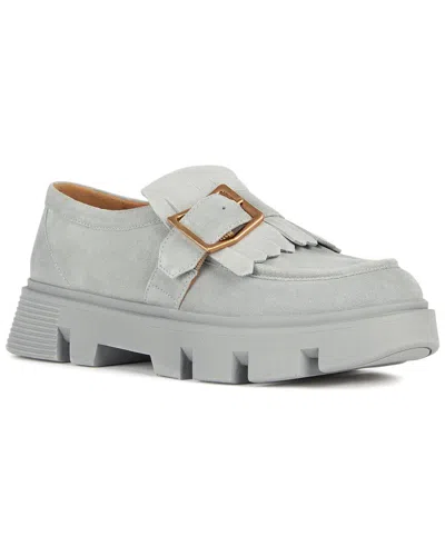 Geox Vilde Leather Moccasin In Grey