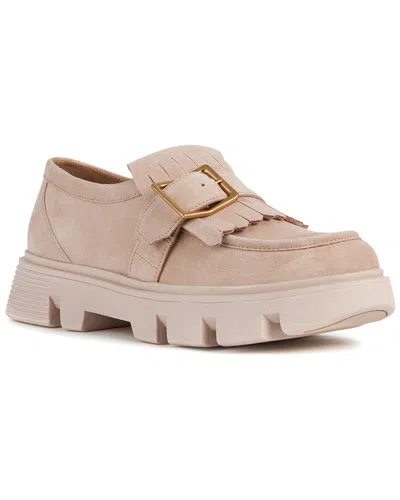 Geox Vilde Leather Moccasin In Beige