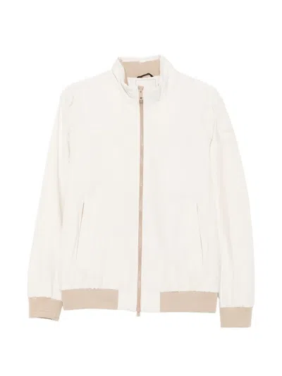 Geox Vincit Zip-up Jacket In White