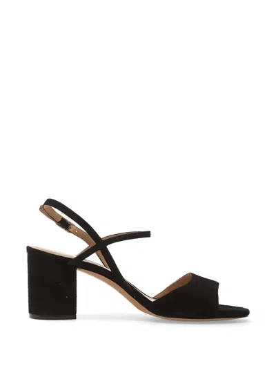 Geox Virnilisa Block-heel Suede Sandals In Black
