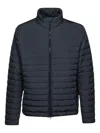 Geox Warrens Quilted-design Jacket In Blue