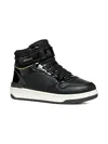 Geox Washiba Patent High-top Sneakers In Black