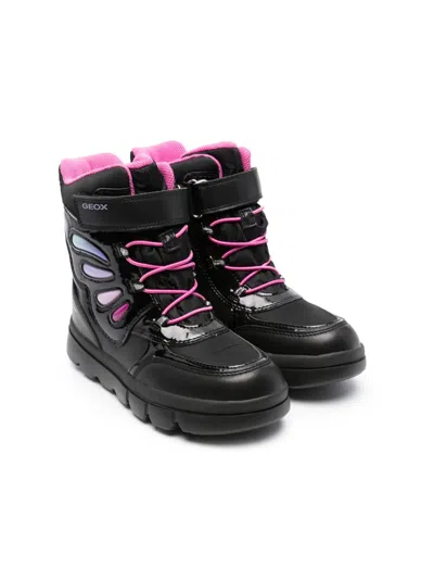 Geox Kids' Willaboom Booties In Black