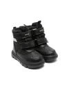 Geox Willaboom Touch-strap Boots In Black