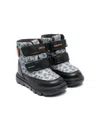 Geox Willaboom Touch-strap Printed Boots In Green