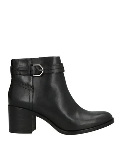 Geox Woman Ankle Boots Black Size 5 Leather