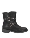 Geox Woman Ankle Boots Black Size 10.5 Soft Leather In Black