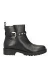 Geox Woman Ankle Boots Black Size 10.5 Soft Leather In Black