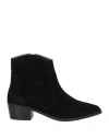 Geox Woman Ankle Boots Black Size 8 Leather