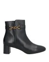 Geox Woman Ankle Boots Black Size 8 Leather In Black