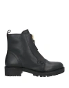 Geox Woman Ankle Boots Black Size 8 Leather