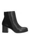 Geox Woman Ankle Boots Black Size 8 Leather In Black