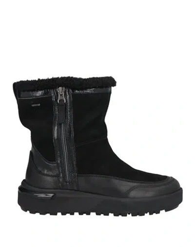 Geox Woman Ankle Boots Black Size 7 Leather