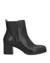Geox Woman Ankle Boots Black Size 7 Leather In Black