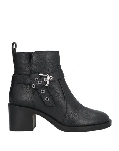 Geox Woman Ankle Boots Black Size 8 Leather
