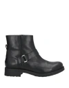 Geox Woman Ankle Boots Black Size 7 Leather In Black