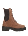 Geox Woman Ankle Boots Brown Size 8 Leather In Brown