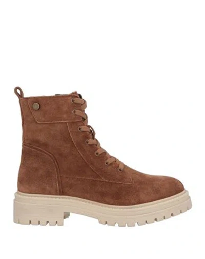 Geox Woman Ankle Boots Brown Size 8 Leather