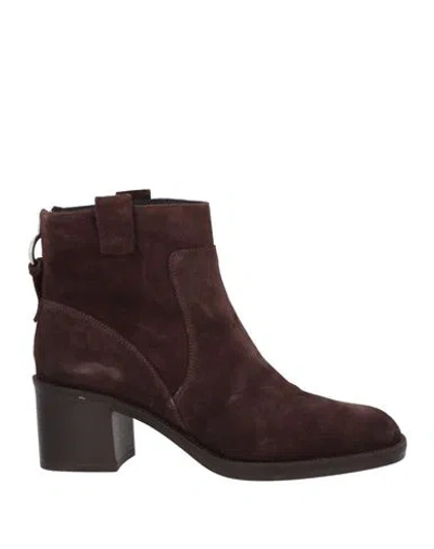 Geox Woman Ankle Boots Cocoa Size 10.5 Soft Leather In Brown