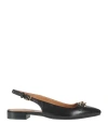 Geox Woman Ballet Flats Black Size 7.5 Leather