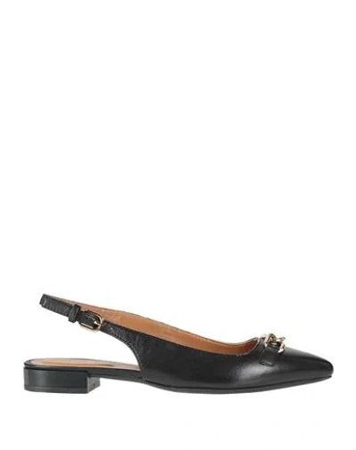 Geox Woman Ballet Flats Black Size 7.5 Leather