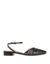 Geox Woman Ballet Flats Black Size 5 Soft Leather In Black
