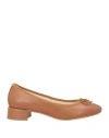 Geox Woman Ballet Flats Brown Size 8 Leather In Brown