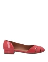 Geox Woman Ballet Flats Coral Size 8.5 Soft Leather In Red