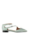 Geox Woman Ballet Flats Sage Green Size 8 Sheepskin