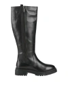Geox Woman Boot Black Size 7 Leather In Black