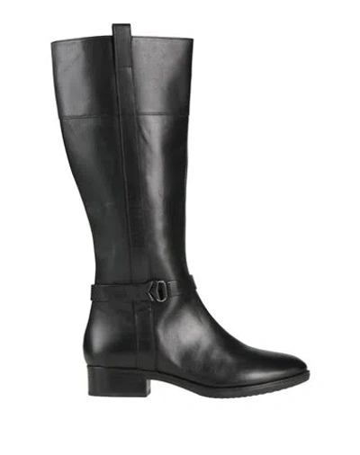 Geox Woman Boot Black Size 7 Leather