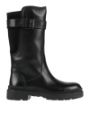 Geox Woman Boot Black Size 8 Leather In Black