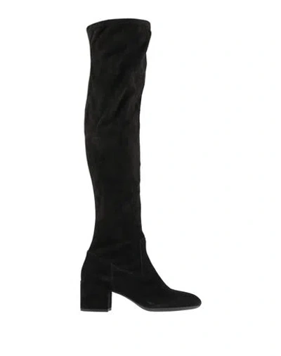 Geox Woman Boot Black Size 10.5 Textile Fibers, Leather