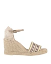 Geox Woman Espadrilles Beige Size 5 Textile Fibers In Beige