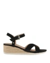 Geox Woman Espadrilles Black Size 7.5 Leather