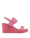 Geox Woman Espadrilles Fuchsia Size 8 Leather In Pink