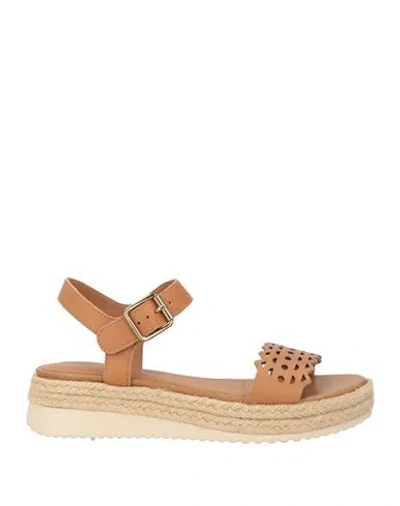 Geox Woman Espadrilles Tan Size 7 Leather In Brown