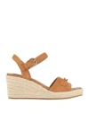 Geox Woman Espadrilles Tan Size 8 Leather In Brown