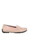 Geox Woman Loafers Blush Size 6 Soft Leather In Pink