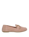 Geox Woman Loafers Blush Size 7.5 Goat Skin In Pink