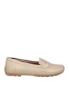 Geox Woman Loafers Gold Size 7 Leather In Gold