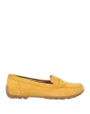 Geox Woman Loafers Marigold Size 8 Leather In Yellow