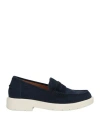 Geox Spherica Leather Moccasin In Blue