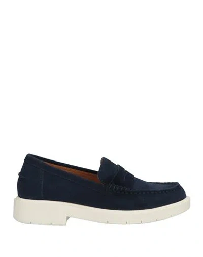 GEOX GEOX WOMAN LOAFERS MIDNIGHT BLUE SIZE 8 LEATHER