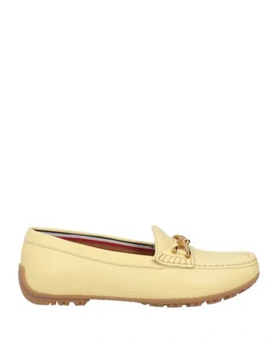 Geox Woman Loafers Pastel Yellow Size 8 Leather