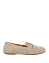 Geox Woman Loafers Sand Size 7 Goat Skin In Beige