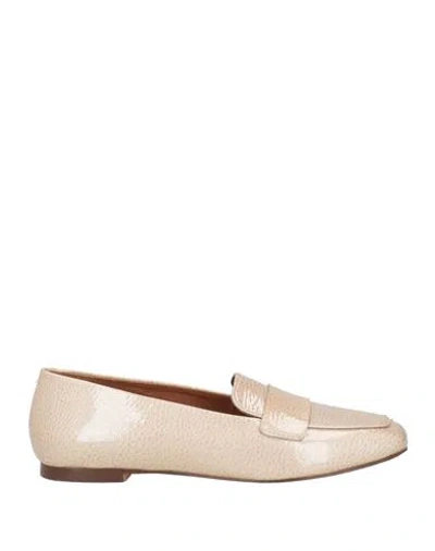 Geox Woman Loafers Sand Size 8 Leather In Beige