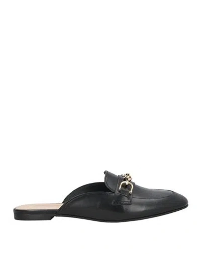 GEOX GEOX WOMAN MULES & CLOGS BLACK SIZE 7 LEATHER
